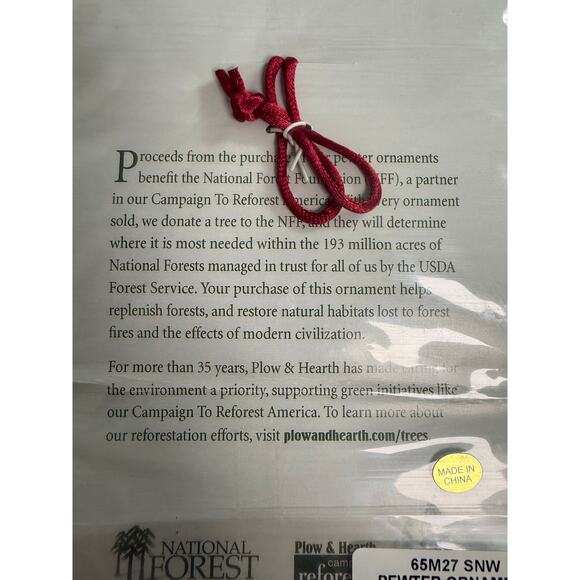 Plow & Hearth Pewter Christmas Ornament Snowman Cardinal Deer NEW - Picture 5 of 6